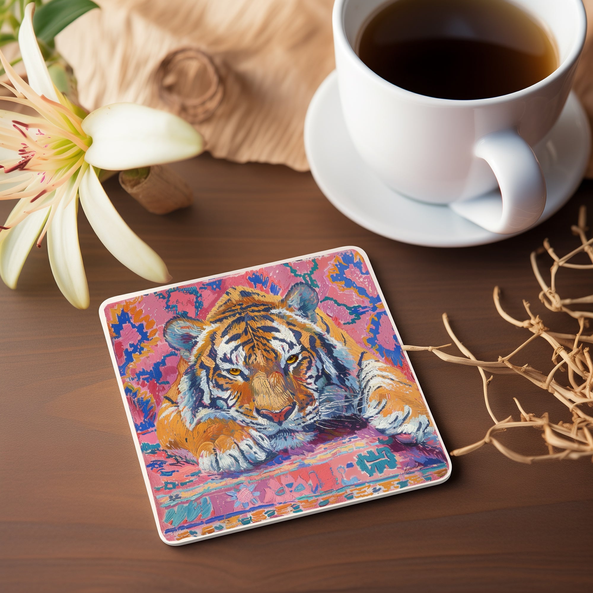 Ceramic Coaster - Moroccan Tiger