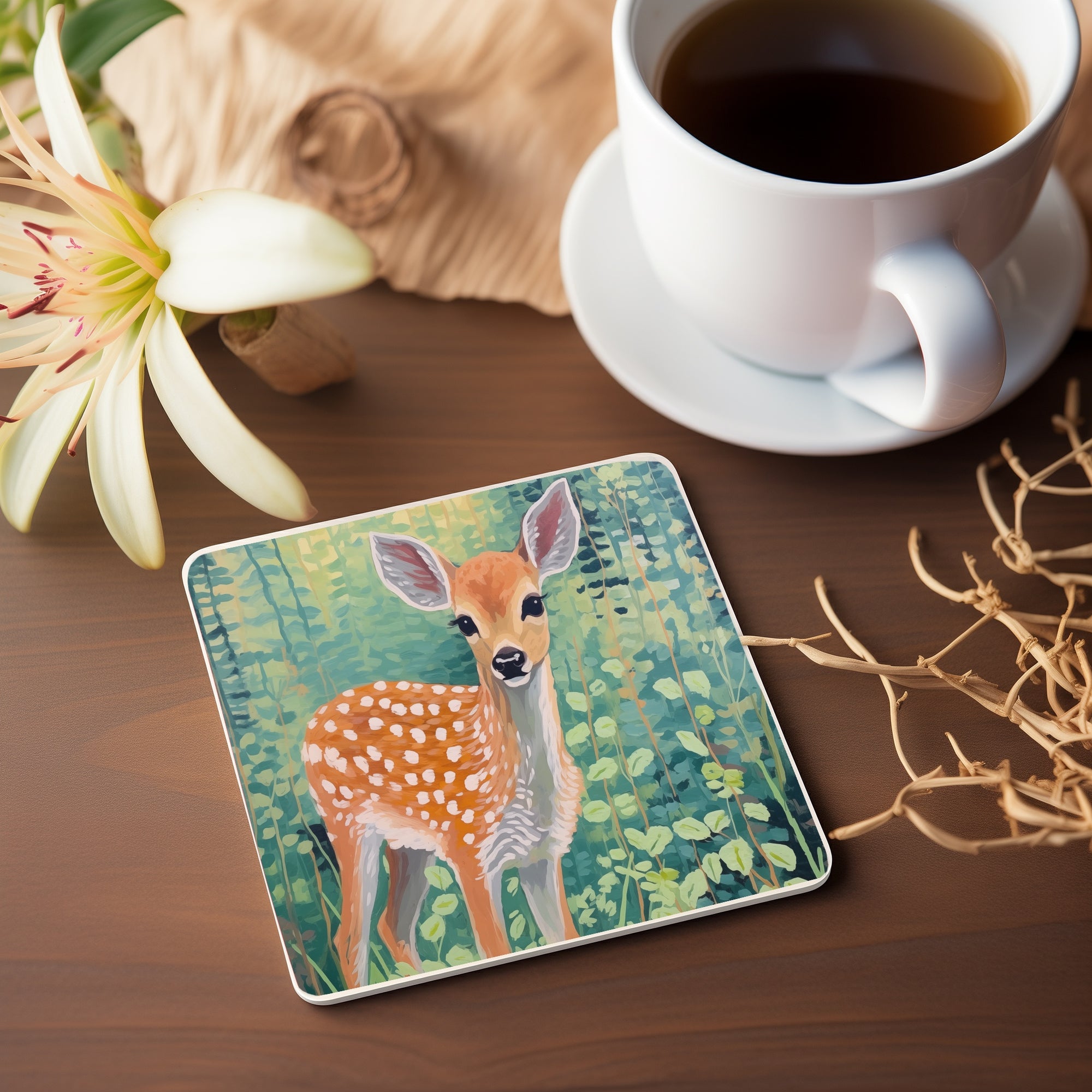 Ceramic Coaster - Spotted Fawn