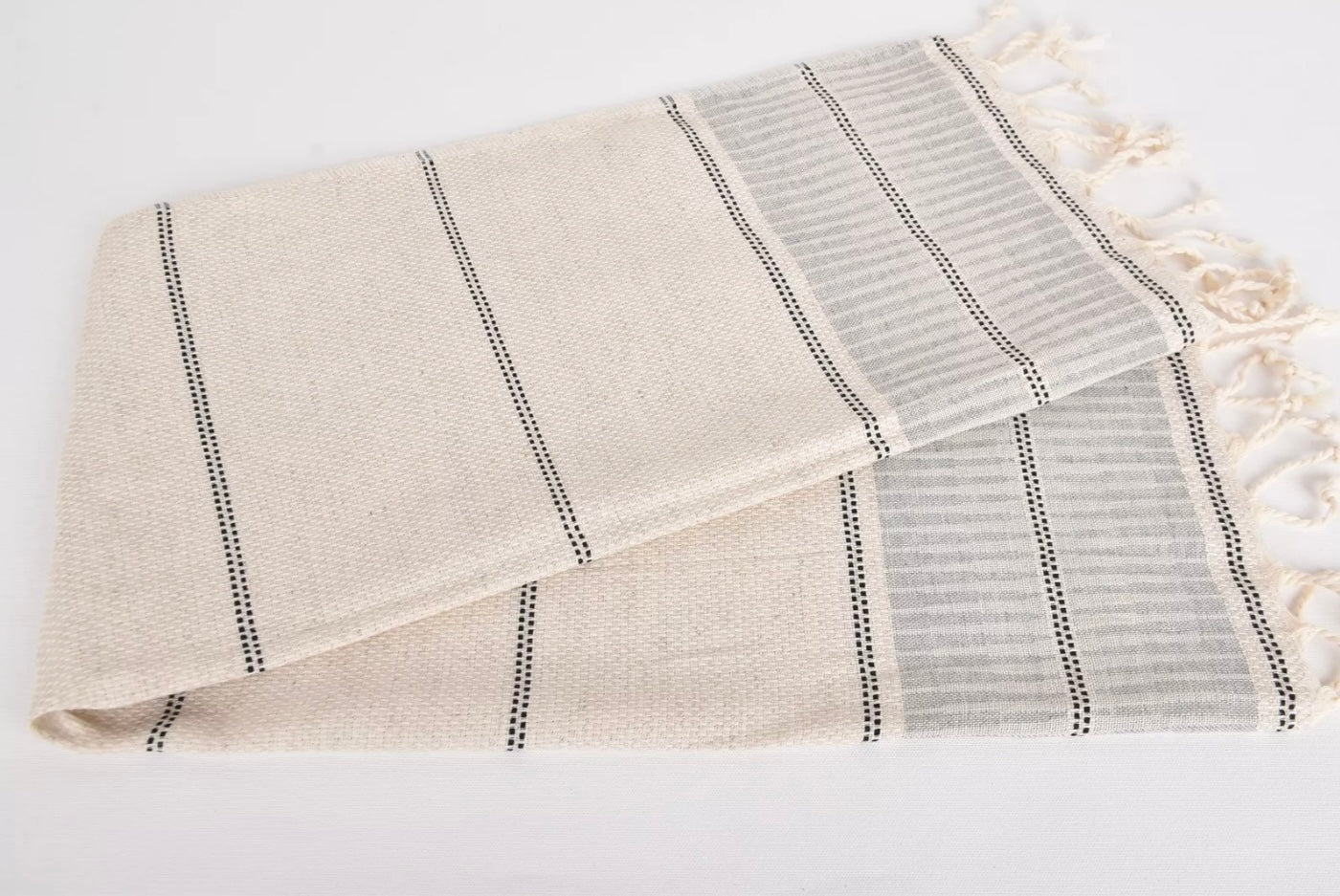 Turkish Hand Towel - Gray Pattern| Organic, Absorbent, Luxurious Feel