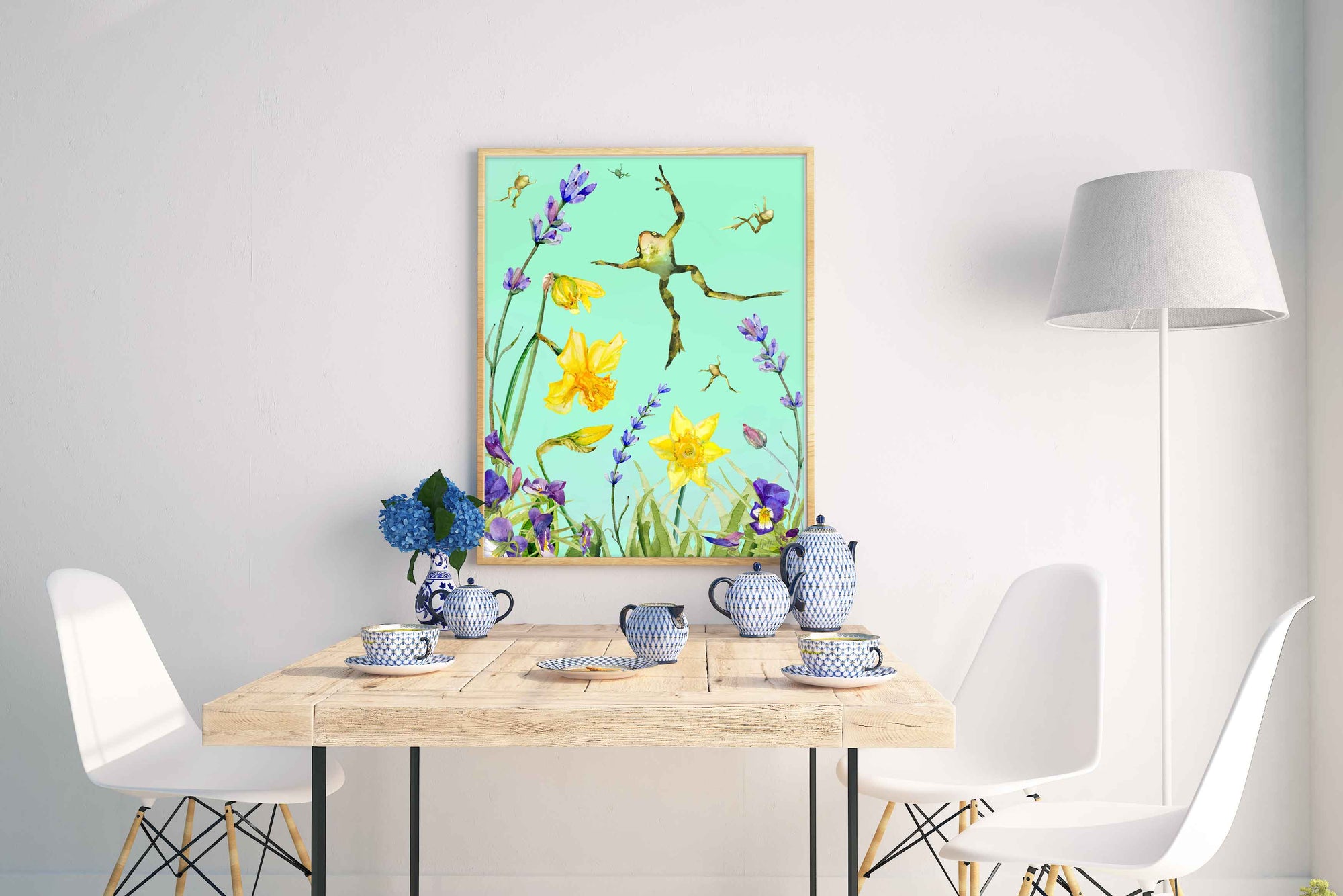 Leapfrogs in Daffodils - Canvas Print