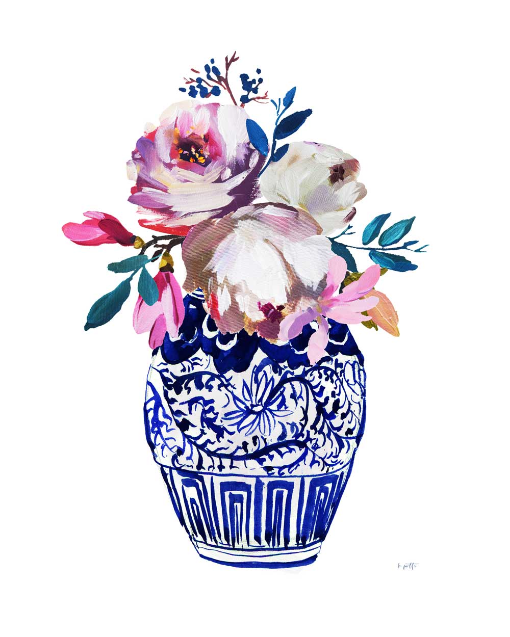 Vivid Chinoiserie No. 2 canvas print