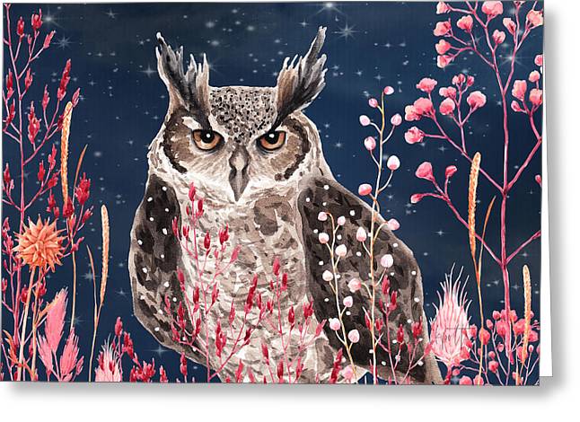 Night Owl - Greeting Card