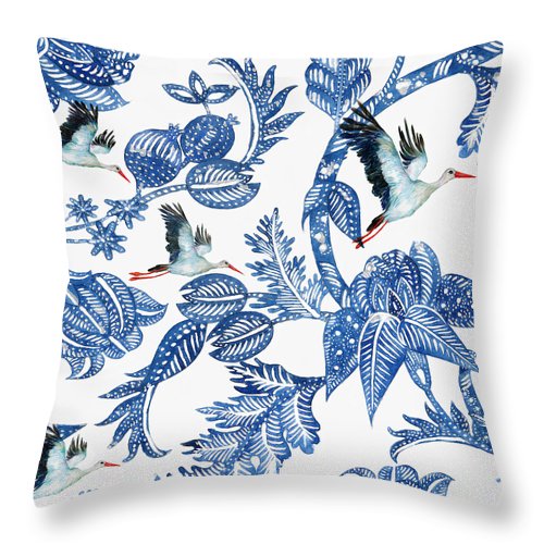 Royal Batik Migration - Throw Pillow