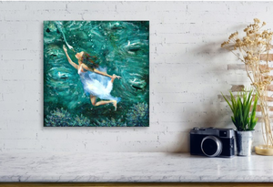 Seven Swans A-Swimming - canvas print
