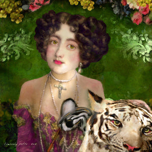 The Madame Blanchefleur Apolline  - Mardi Gras Art Print