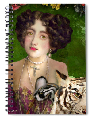 The Madame Blanchefleur Apolline Brings A White Tiger To The Feast Of The Epiphany - Spiral Notebook