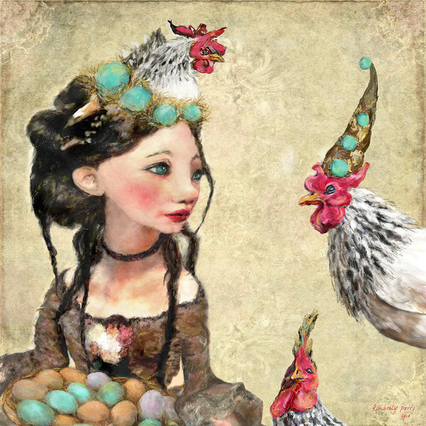 Three French Hens - Art Print