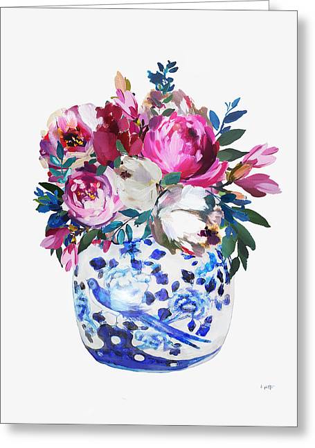 Vivid Chinoiserie Number 4 - Greeting Card