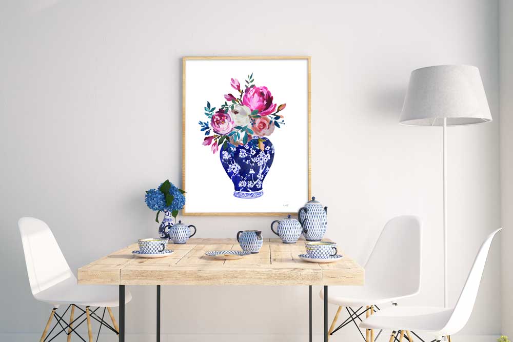 Vivid Chinoiserie No. 1 canvas print