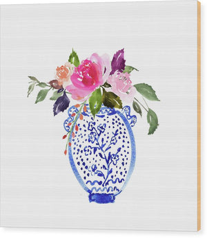 Whimsical Chinoiserie - Number 3 - Wood Print