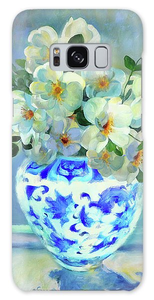 White Roses In Chinoiserie - Phone Case