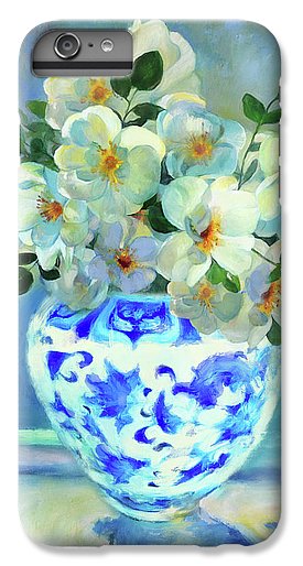 White Roses In Chinoiserie - Phone Case