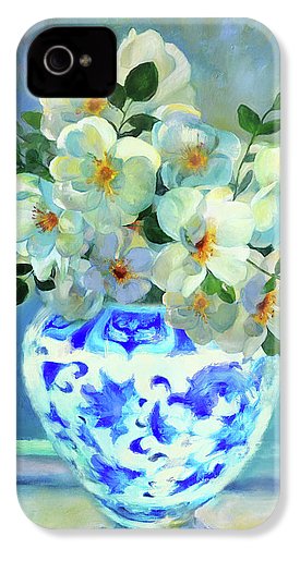 White Roses In Chinoiserie - Phone Case