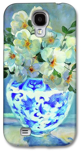 White Roses In Chinoiserie - Phone Case