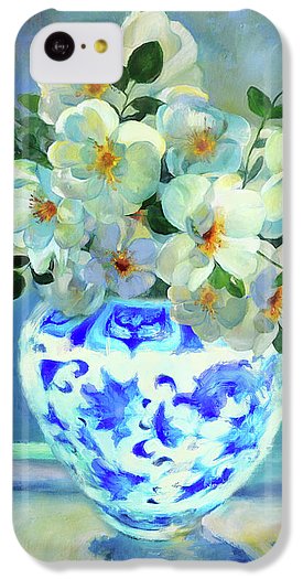 White Roses In Chinoiserie - Phone Case